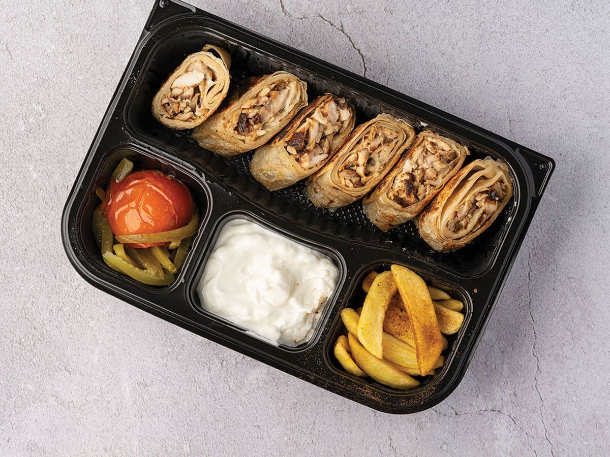 Chicken shawarma meal