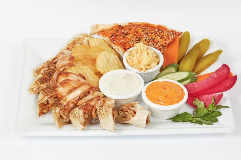 Shawarma bun bread meal