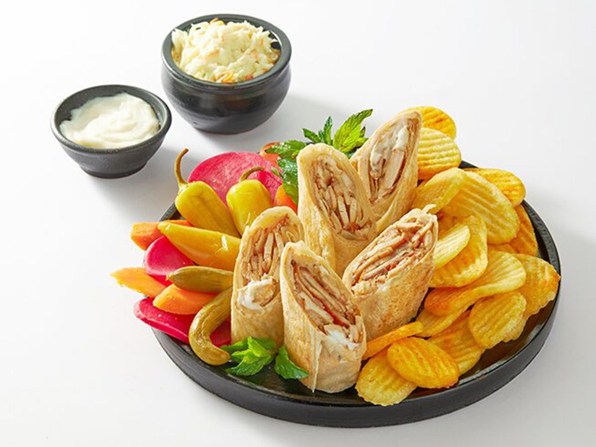Arabic chicken Shawerma meal