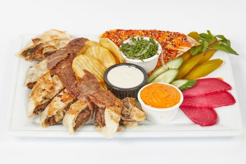 Arabic shawarma meal