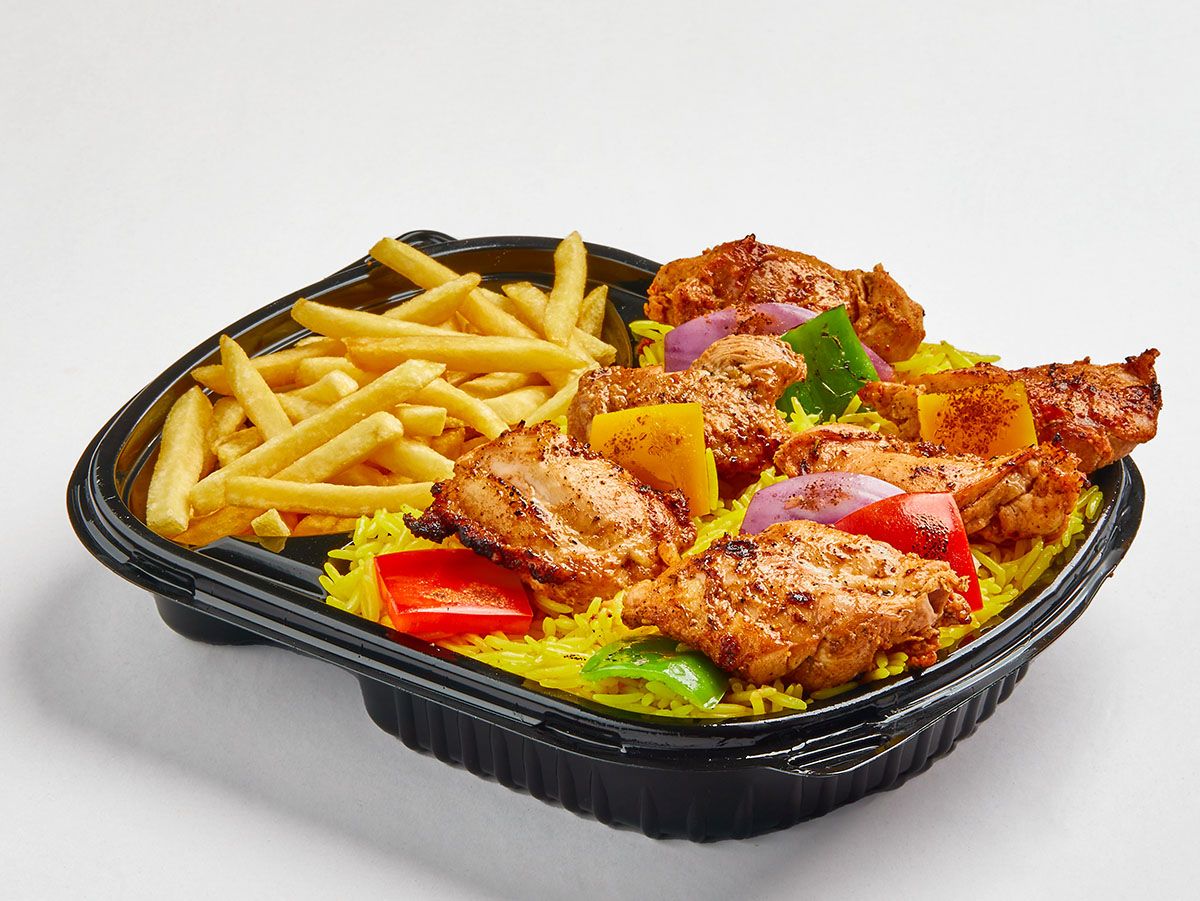 Shish Tawook Meal On Charcoal