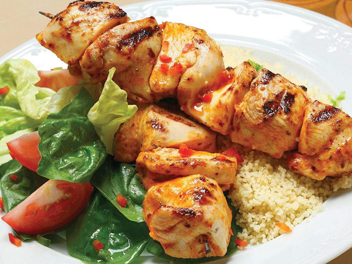 Western shish tawook meal