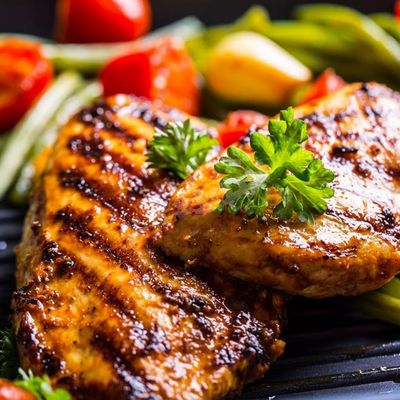 Grilled pane slices meal