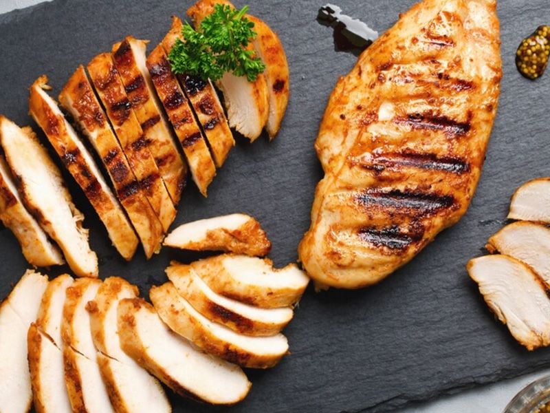 Grilled breasts meal