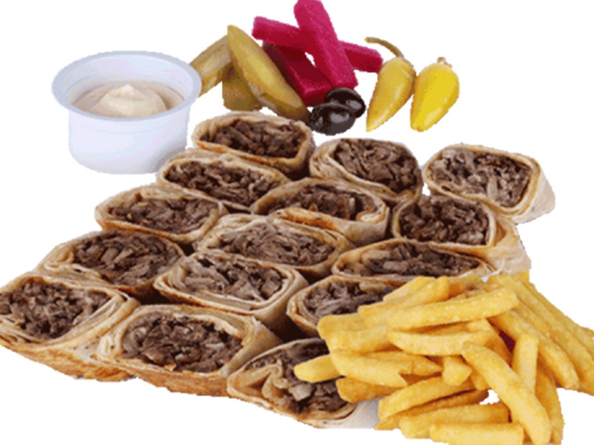 double meat Arabic shawarma meal