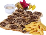 double meat Arabic shawarma meal