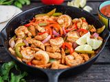 Seafood fajita meal