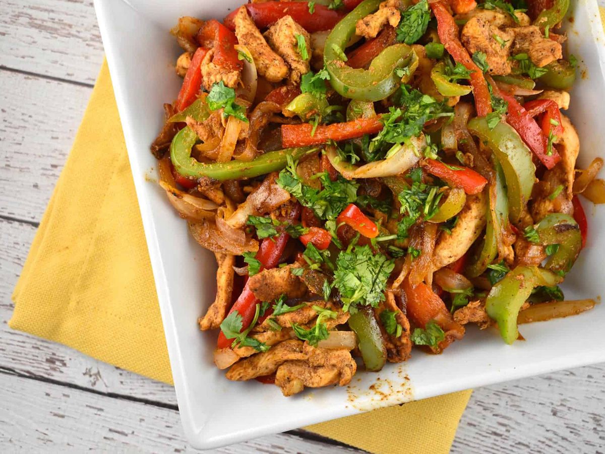 Chicken fajita meal