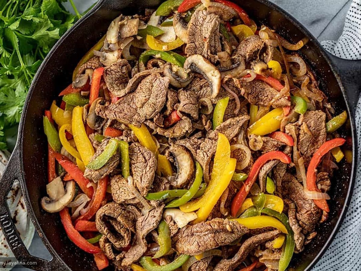 Meat fajita meal