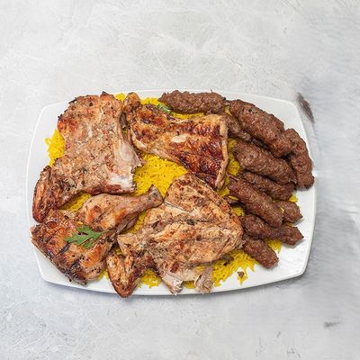 Chicken , kilo of Kofta Kandouz , rice , potatoes