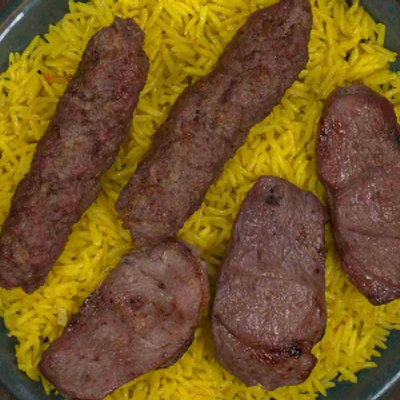 كباب لحم وكفتة
