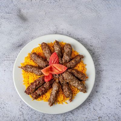 K Kofta lamb , rice , potatoes