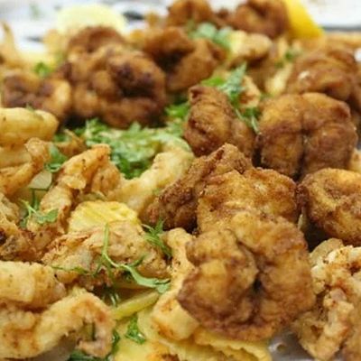 Fried mixed shrimp, squid and fillet meal