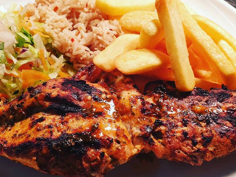 Half Chicken With Vegetables Meal