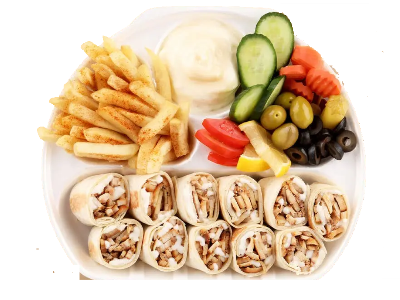 Double Shredded Arabic Shawerma meal
