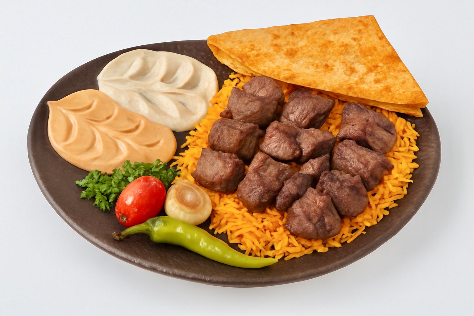 Shokaf meat meal + Rice + Salad