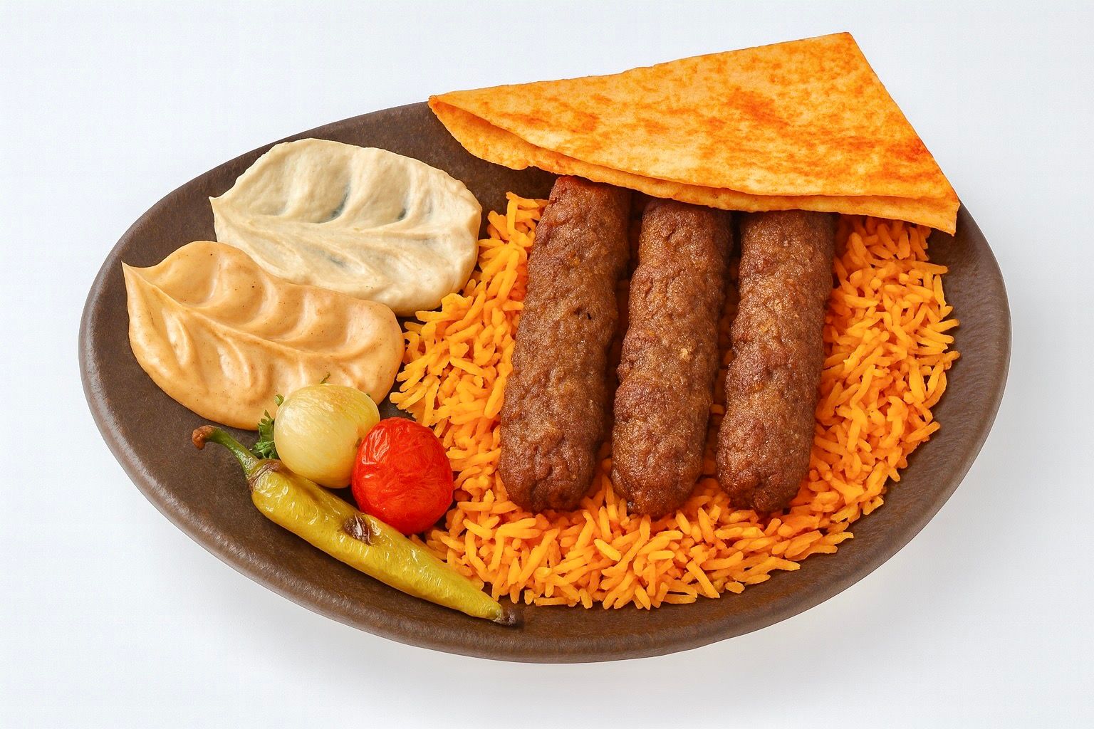 1/4 Meat Kofta Meal + Rice + Salad