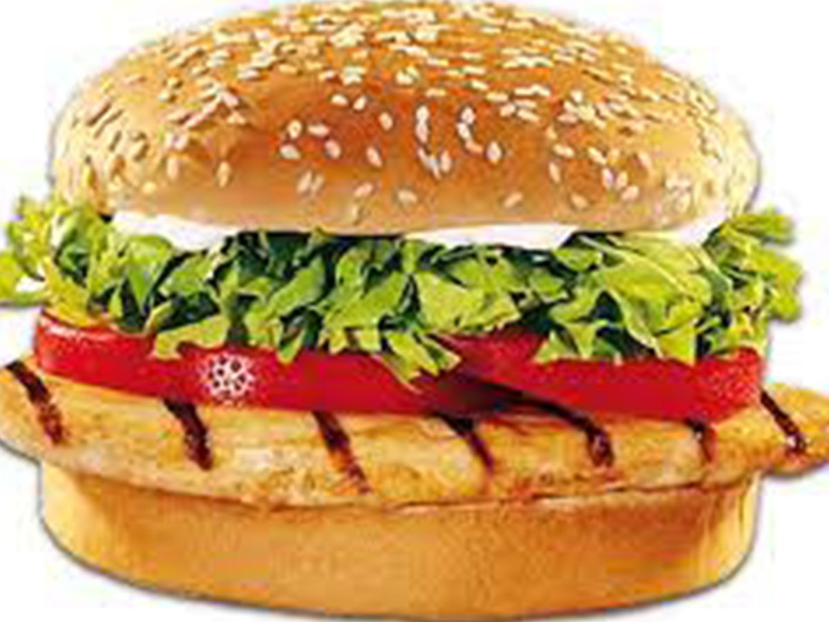 Chicken burger meal