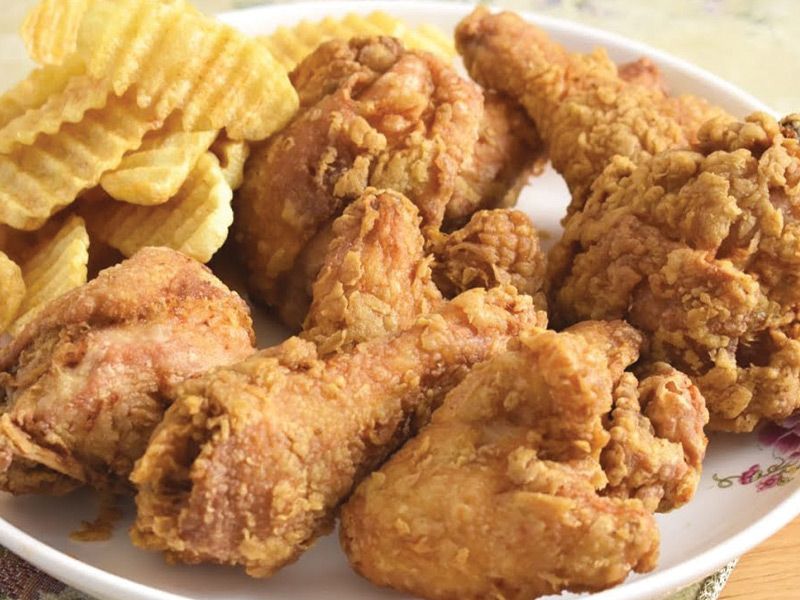 12 Pieces Broasted Chicken With Potato And Salad