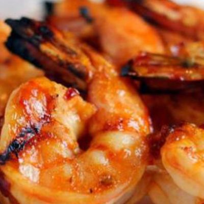 A quarter of medium shrimp