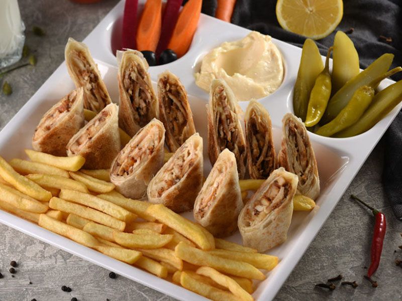 Syrian Arabian Chicken Shawerma Meal