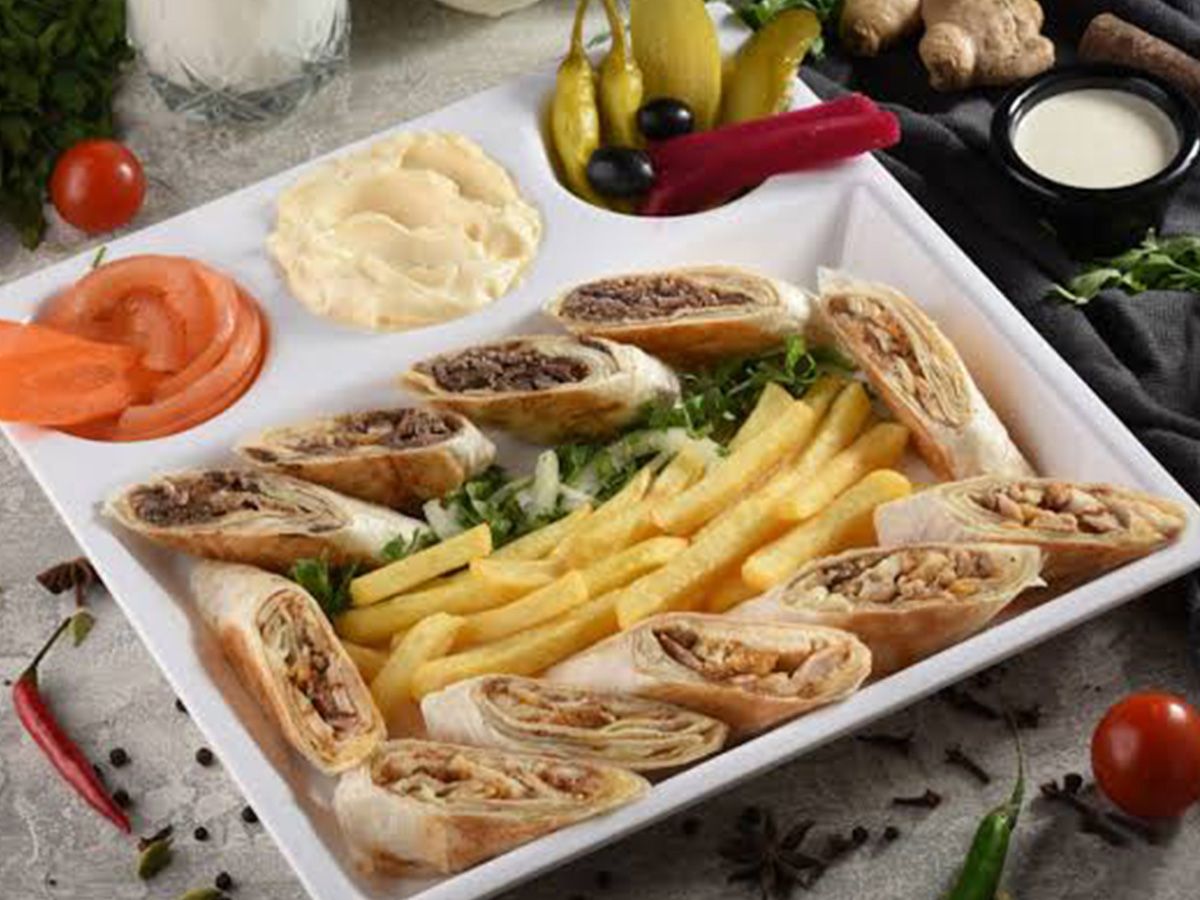 Double Arabic Chicken Shawarma Meal