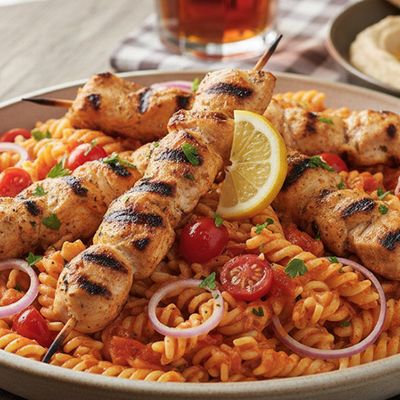 Shish Tawook Meal with Pasta