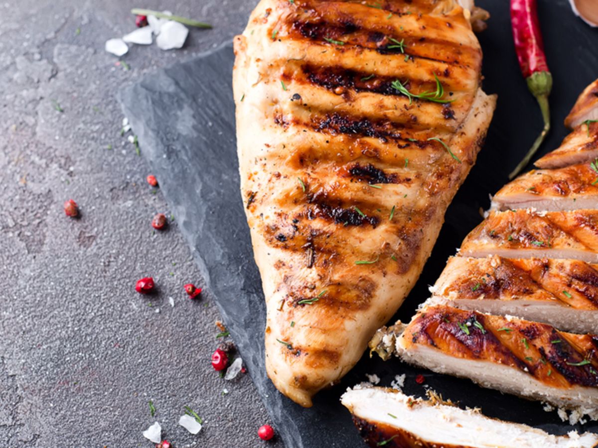 Grilled chicken breast meal