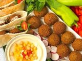 Arabian falafel meal