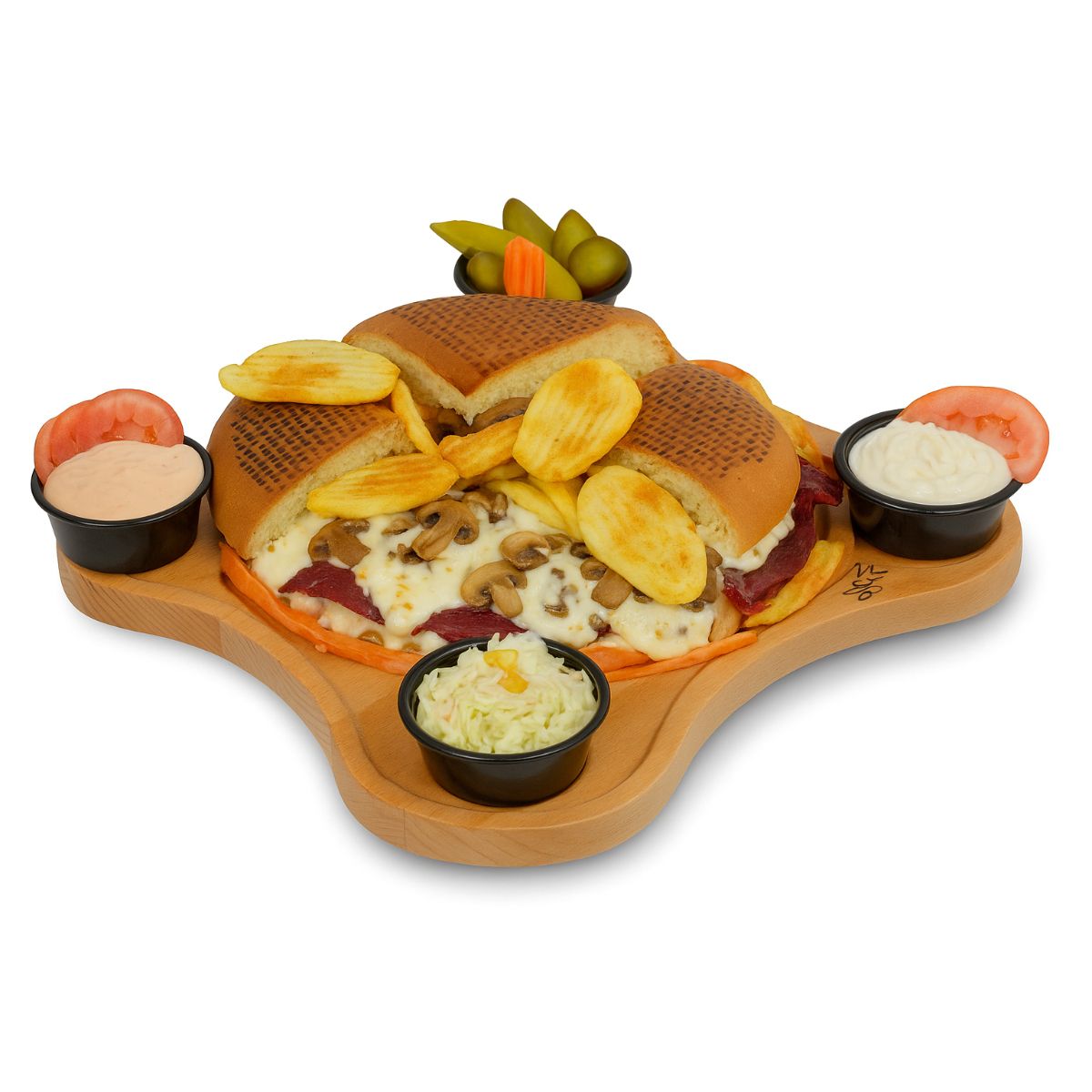 Maria Meal Sausage With Mozzarella And Mushrooms