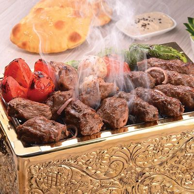 Meal With 1/8 Kebab, 1/8 Baladi Kofta, 1/8 Sausage, with1/8 Shish Tawook