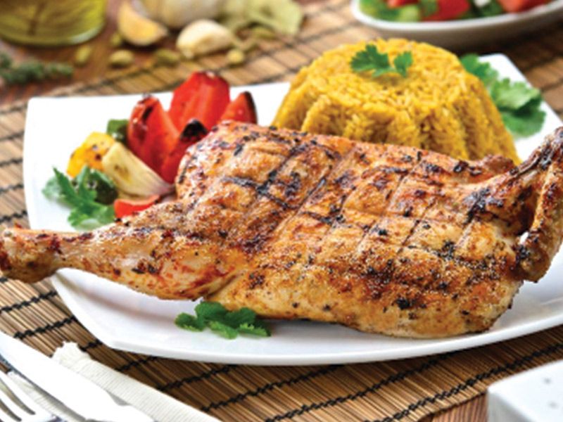 Half chicken meal