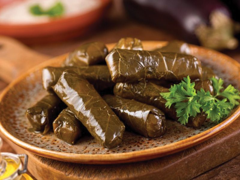 Grape Leaves Dish