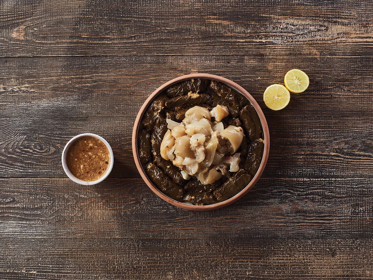 Vine Leaves casserole with Knuckles