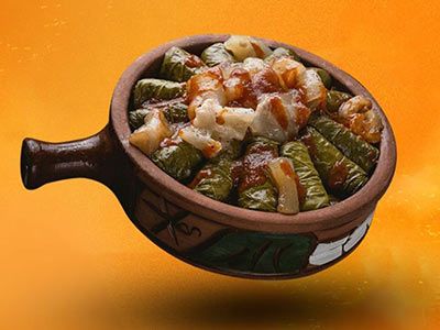 Vine Leaves With Knuckles Casserole