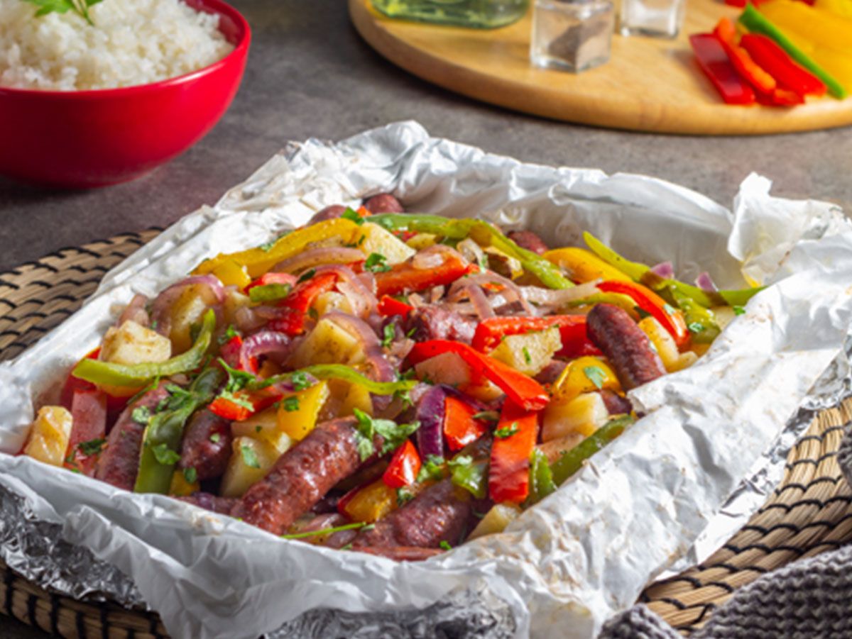 Waraqat Sausages and Rice Vermicelli