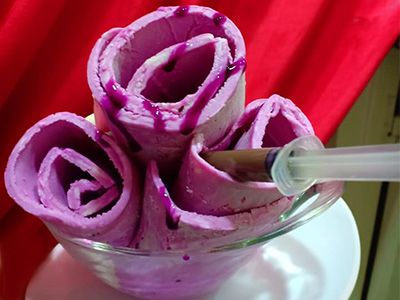 Blueberry Ice Cream Roll