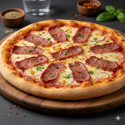 Corned Beef Oriental Pizza