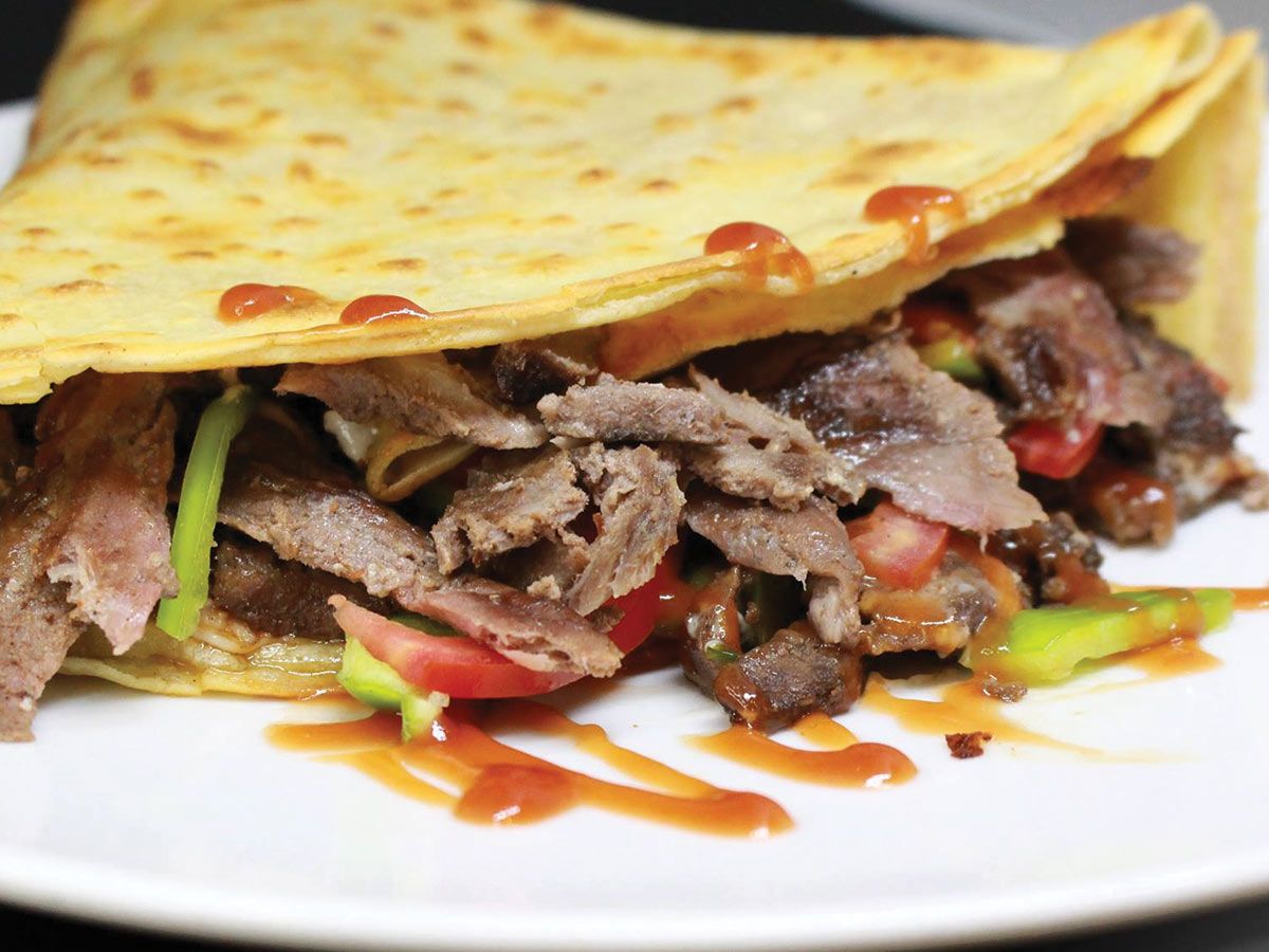 Shish and strips crepe