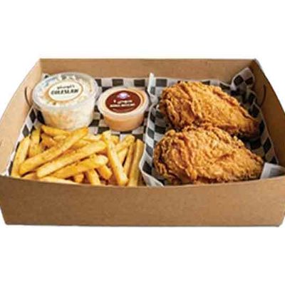 Broasted meal, two pieces, breast and wing