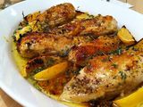 Chicken Breasts Strips With Lemon Sauce Meal