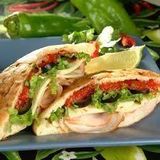 Taamia And Eggplant Sandwich