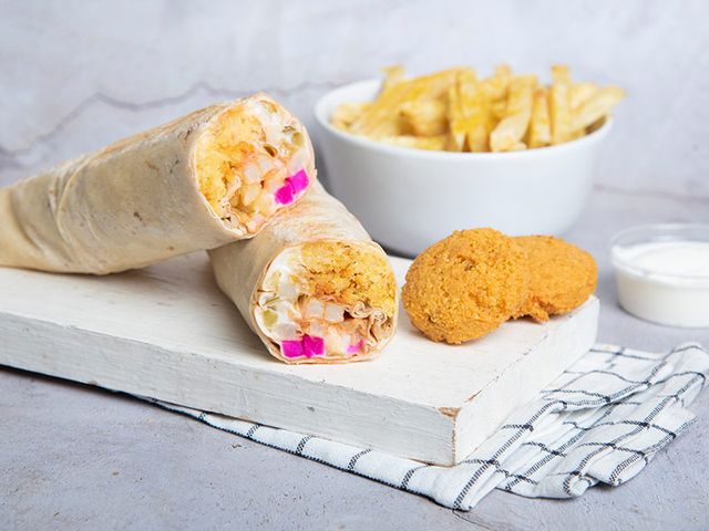 Falafel With French Fries Sandwich