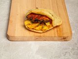 French Fries With Eggplant Sandwich