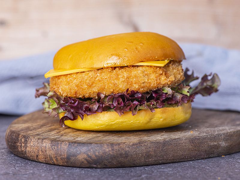 Fried Chicken With Cheese Sandwich
