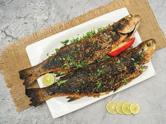 Fried Grey Mullet Fish Meal