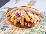French Fries With Falafel Sandwich