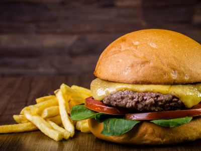 Golden Beef Burger Sandwich