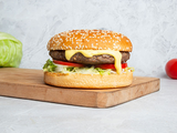 Beef Burger With Cheese Sandwich