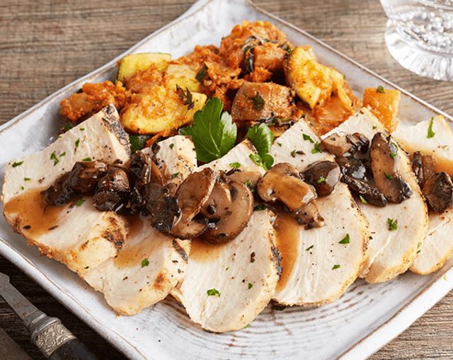 Chicken Portobello With Potato Plate